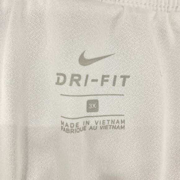 Nike Women White Dri-Fit Athletic Running Shorts Drawstring Lined Curvy 3X - Picture 4 of 6